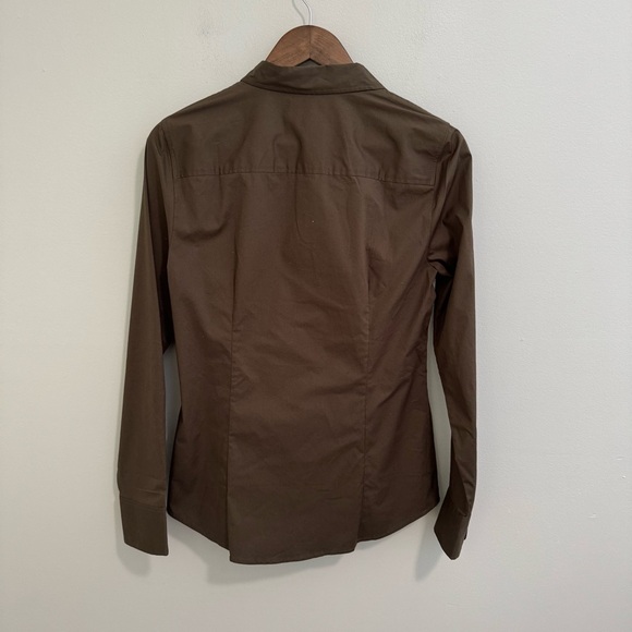 J. Crew NWT Stretch Perfect Olive Button Down Shirt - Picture 5 of 5